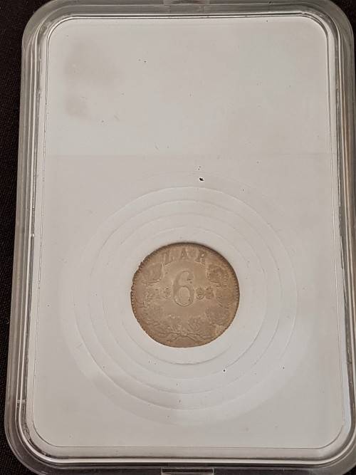 ZAR KRUGER 1896 SIXPENCE 6D