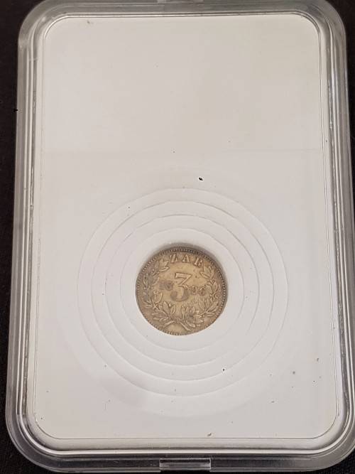 ZAR KRUGER 1896 THREE PENCE 3D IN SLAB