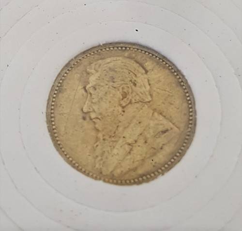 ZAR KRUGER 1896 THREE PENCE 3D IN SLAB