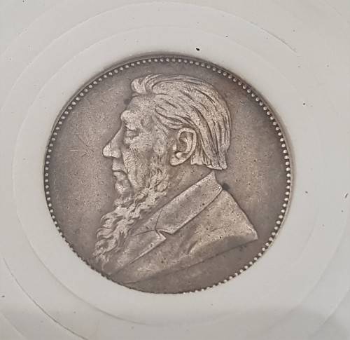 ZAR KRUGER 1894 1 SHILLING LOVELY CONDITION IN SLAB