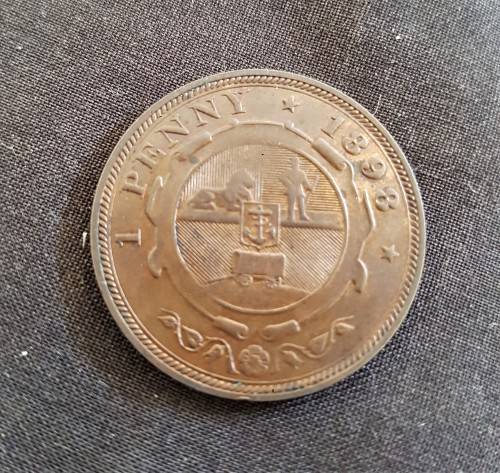 ZAR KRUGER 1898 PENNY IN BEAUTIFUL CONDITION