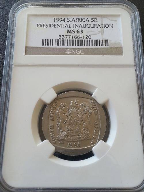 1994 INAUGURATION R5 NGC GRADED MS 63
