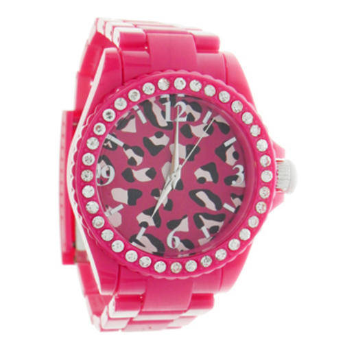 Brand New Ladies Hot Pink Stoneset Diamante Watch - NO RESERVE - BARGAIN