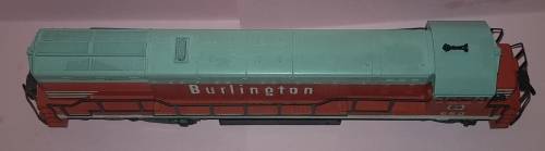 HO RIVAROSSI U25C DIESEL LOCOMOTIVE BURLINGTON #550