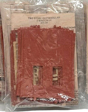 HO Design Preservation Models Two Story Rectangular Two Window-HI #301-39 Kit