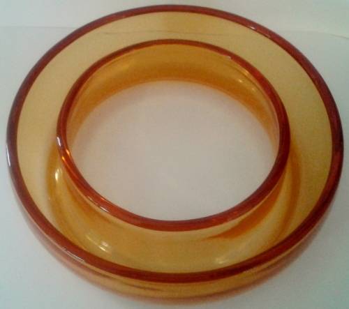 Retro amber flower ring