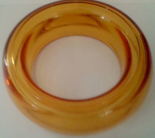 Retro amber flower ring