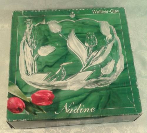 Walther- Glas (Germany) Nadine serving dish.  Beautiful tulips.