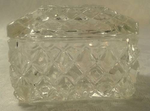 Vintage glass trinket box