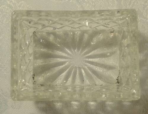 Vintage glass trinket box