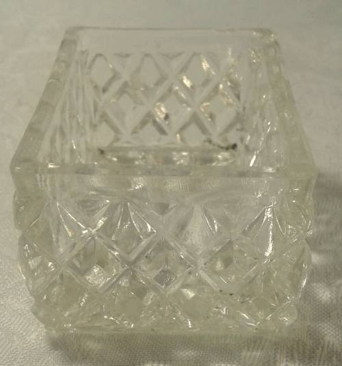 Vintage glass trinket box