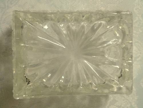 Vintage glass trinket box