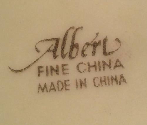 Vintage Albert Fine China, Made in China Duo
