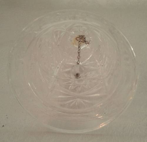Large  Anchor Hocking style glass vintage bell