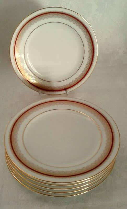 Magnificent NORITAKE Doral Maroon Tea Set