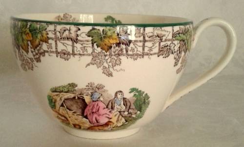 Unique Art Deco Oversized Tea Cup and Saucer Copeland - Spode's  Byron