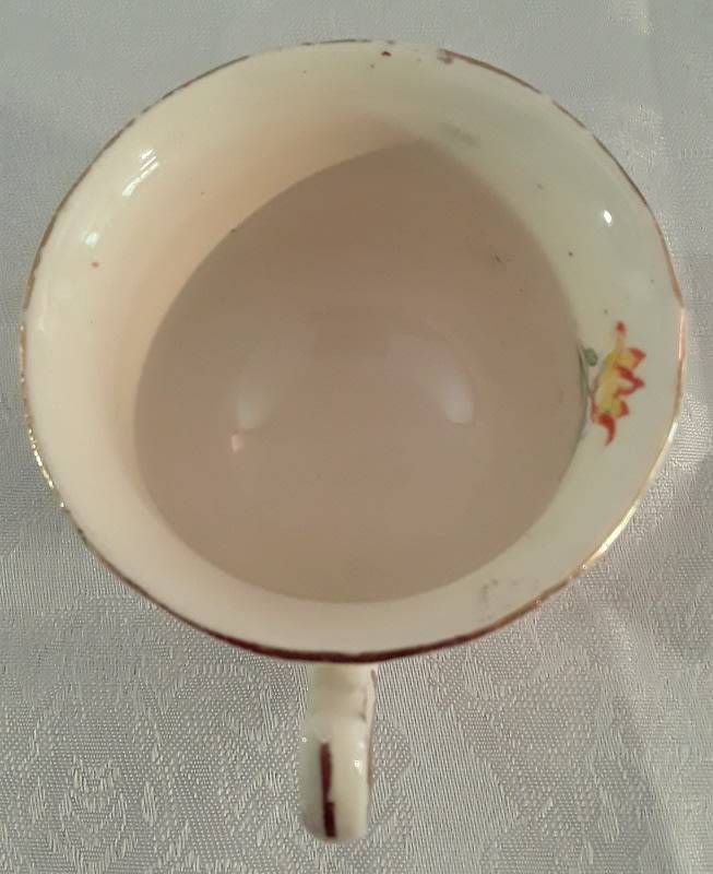 Two magnificent vintage James Kent Fenton Trellis Rose coffee cup sized duos