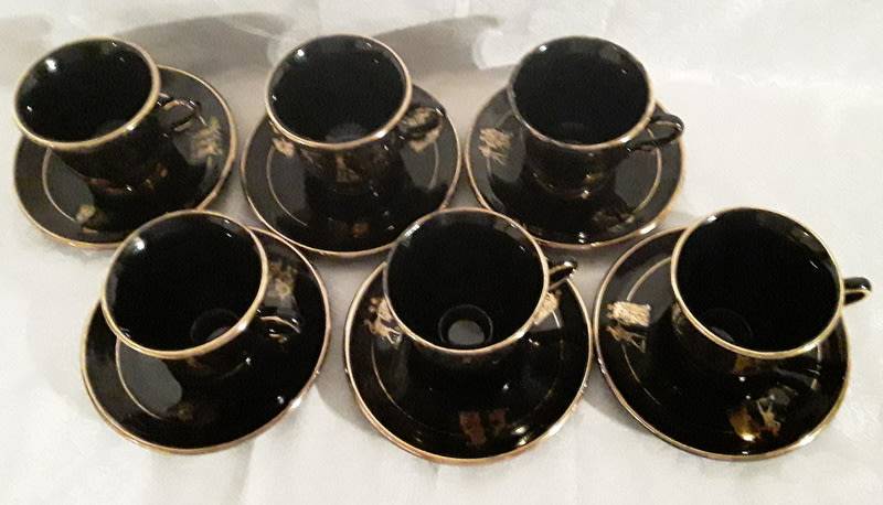 Collectable Spathas 24K Gold Trim Colbalt Black Hand made in Greece