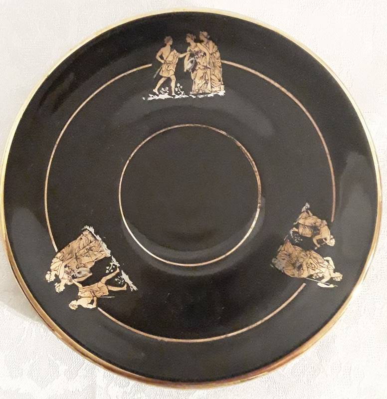 Collectable Spathas 24K Gold Trim Colbalt Black Hand made in Greece