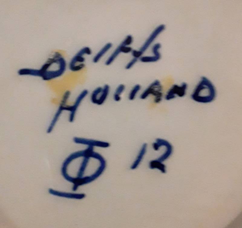 Small Wall Hanging Windmill Scene Delft Plate