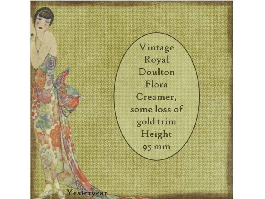 Vintage Royal Doulton Flora Creamer