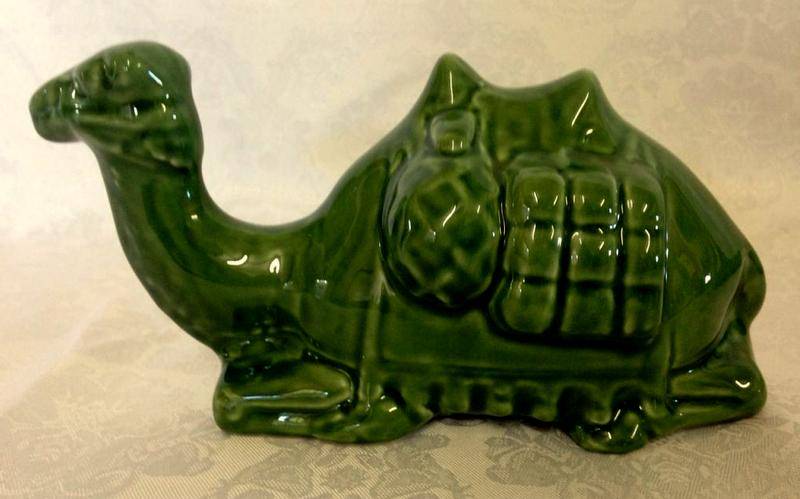 Boho Green Camel Ornament