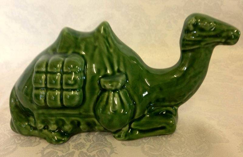 Boho Green Camel Ornament