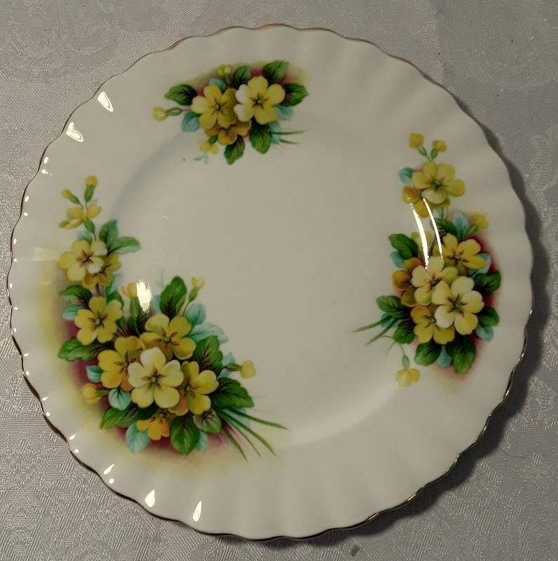 Vintage Royal Albert Yellow Primrose Trio