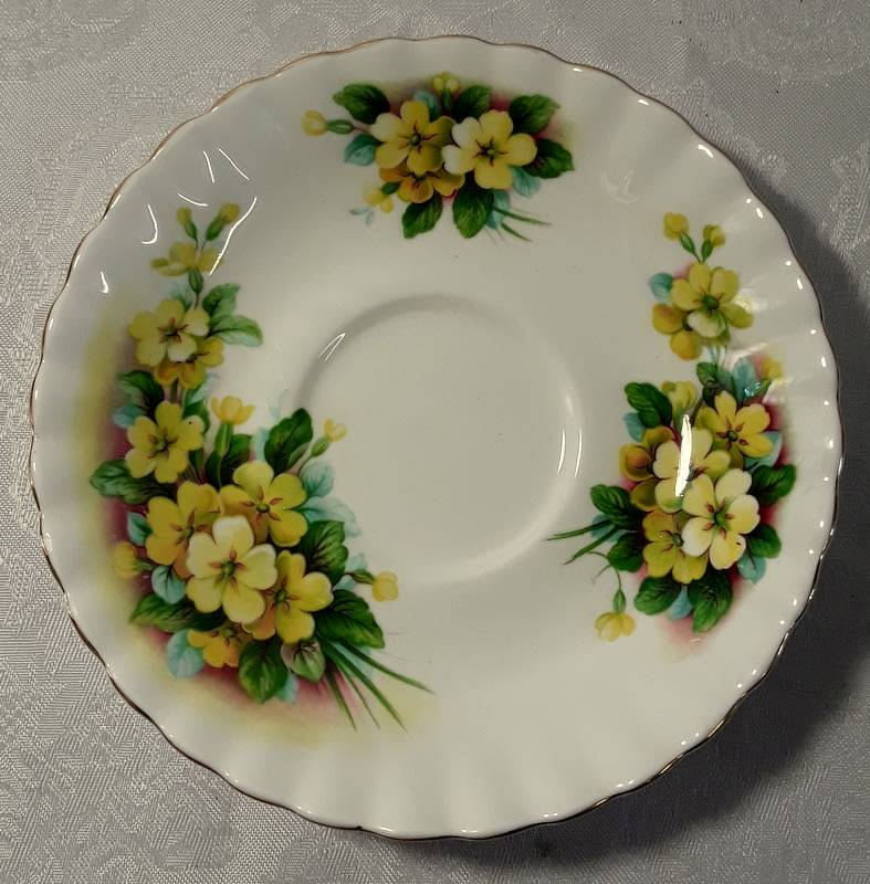 Vintage Royal Albert Yellow Primrose Trio