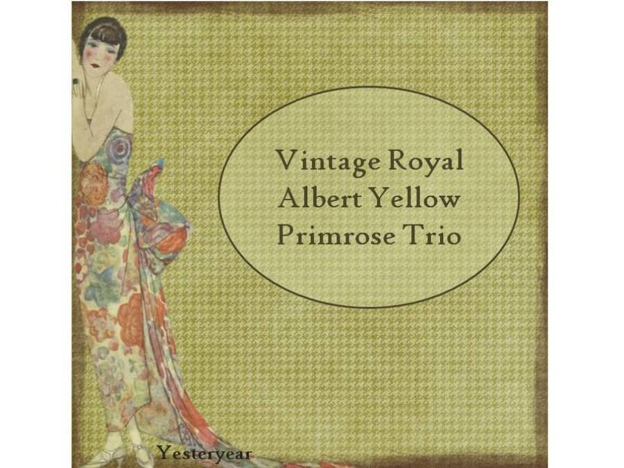 Vintage Royal Albert Yellow Primrose Trio