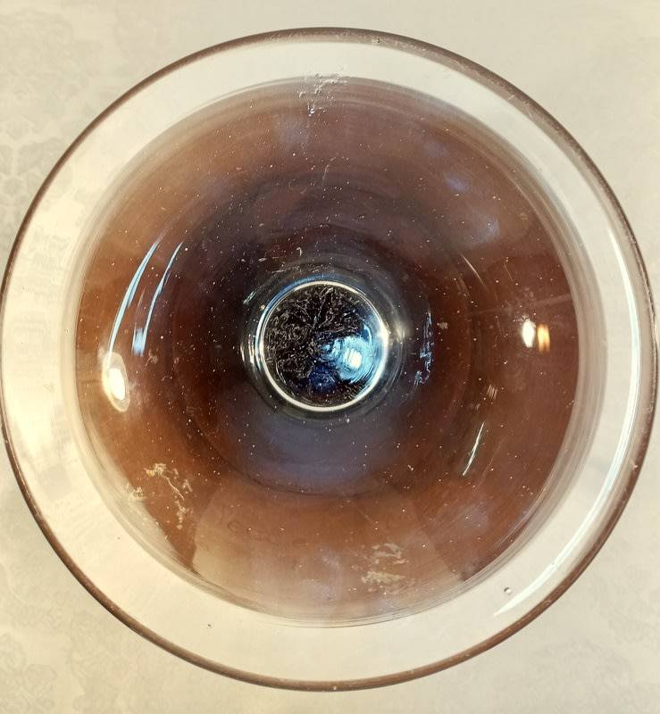 Extravagant oversized  rare brown vintage brandy goblet vase