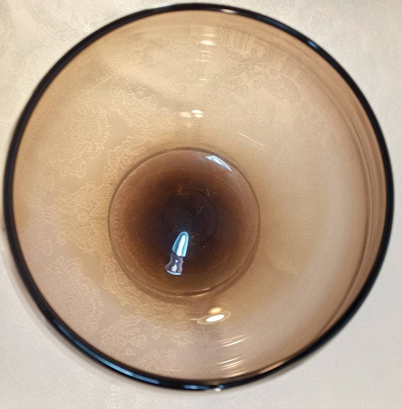 Extravagant oversized  rare brown vintage brandy goblet vase