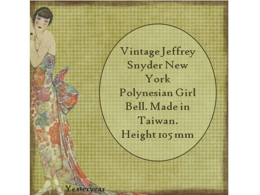 Vintage Polynesian Girl Bell.