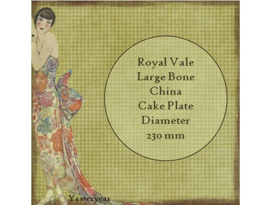 Royal Vale Large Bone China Cake Plate