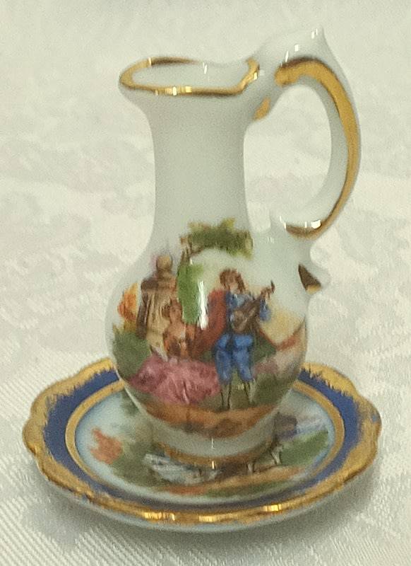 Miniature Limoges Jug & Plate