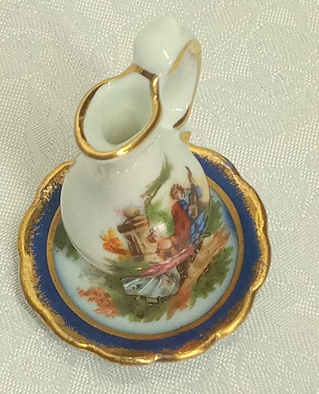 Miniature Limoges Jug & Plate