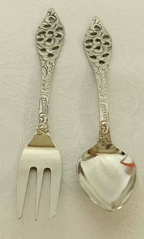 Vintage Nickel Silver Dutch Cake Tea Set