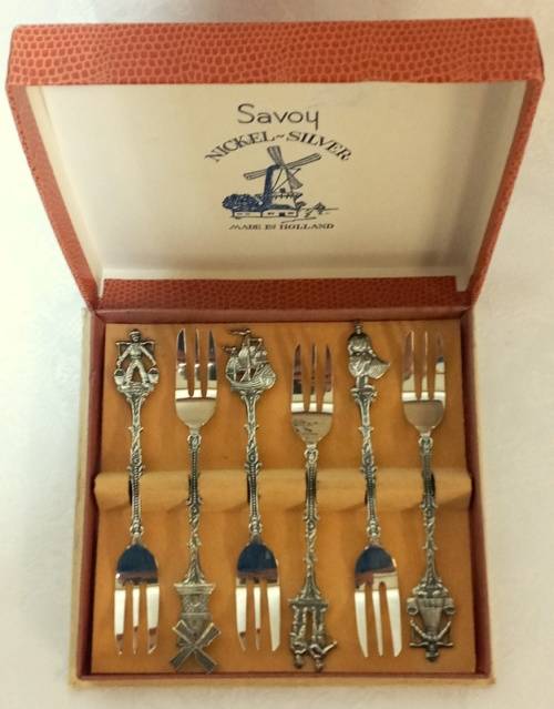 Savoy Nickel-Silver Cake Forks Made in Holland