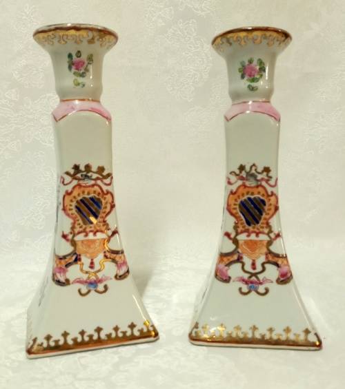 Pair of Gorgeous Vintage Porcelain Candle holders