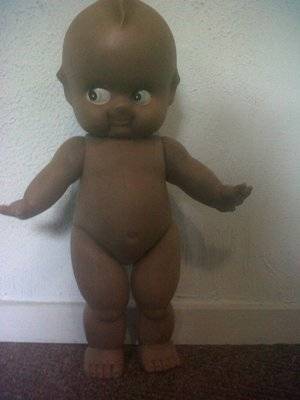 Rear Vintage Kewpie Doll Black 24 inch