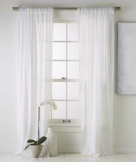 PLAIN FROSTED WHITE CURTAIN  ** 5m x 230cm **  Hurry dont get LEFT  ** ALSO AVAILABLE IN CREAM