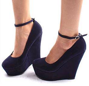 Retro Suede Wedges in Purple (Size 2.5 - 6)