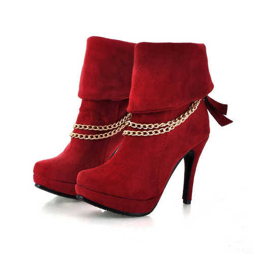 Red Ankle Boots