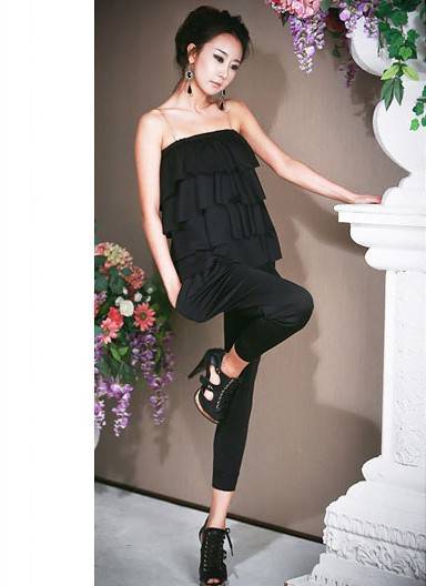 *SPECIAL OFFER* Flounce Front Jumpsuit Black
