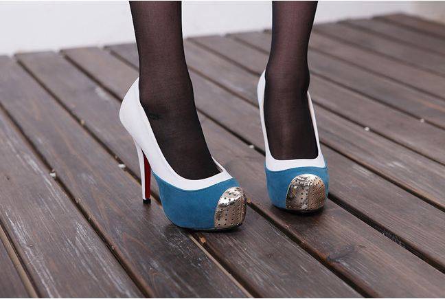 !!NEW!! Special Designer Multi-Color Pumps Blue ( Size 3 - 6 )