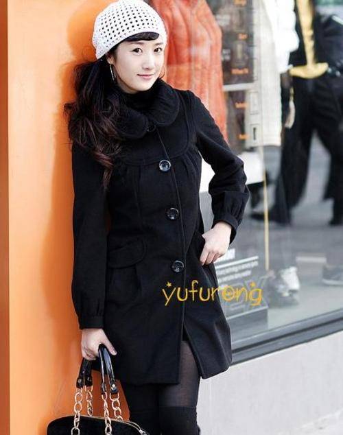 !!NEW!! Elegant Long Black Coat Size M