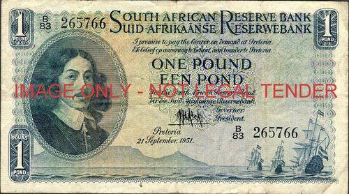 MH de Kock Second Issue One Pound Prefix B83   f condition