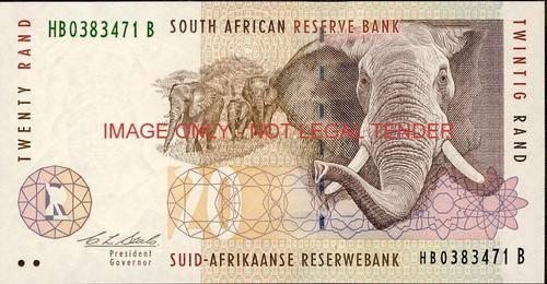 CL Stals Second Issue Twenty Rand Prefix HB unc condition