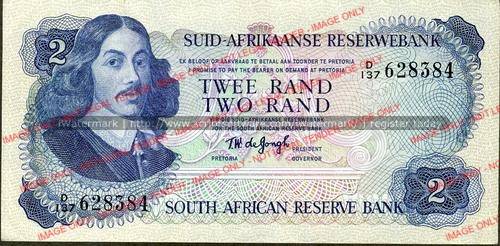 TW de Jongh Third Issue Two Rand Prefix D137 vf condition
