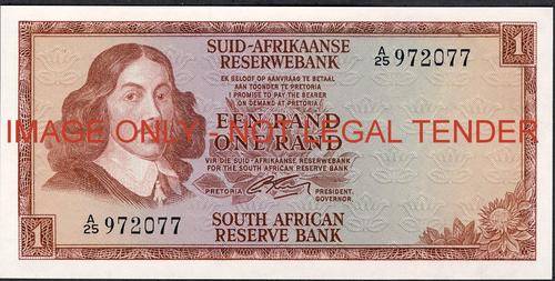G Rissik Second Issue One Rand  Prefix A25 unc condition
